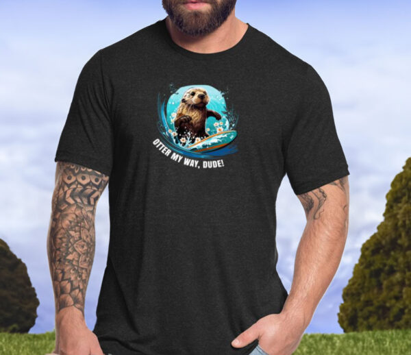 Surfing Otter 841 Otter My Way California Otter Tee Shirt