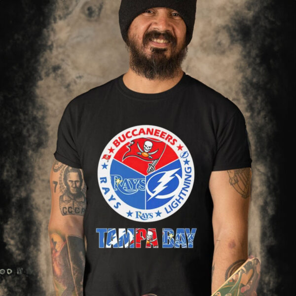 Tampa Bay Rays Buccaneers Lightning Rays logo shirt