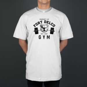 Thomas Devietro Wearing Property Of Fort Delco Gym Shirt