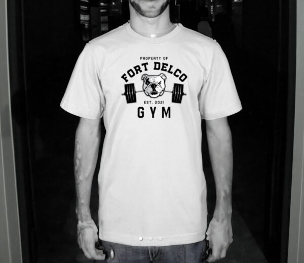 Thomas Devietro Wearing Property Of Fort Delco Gym T Shirt