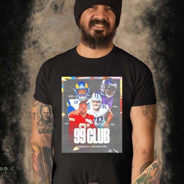 Travis Kelce Joins Justin Jefferson Aaron Donald And Zack Martin 99 Club Madden 24 Shirt