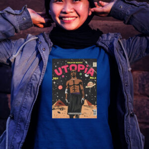 Travis Scott Utopia Shirt Comic Style Art Pyramids Travis Concert Shirt Utopia Album Shirt 2023 Vintage Comic Style Shirt