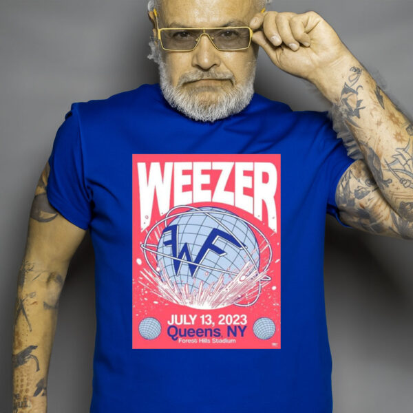 Weezer in Queens New York Forest Hills Stadium July 13 2023 T Shirt