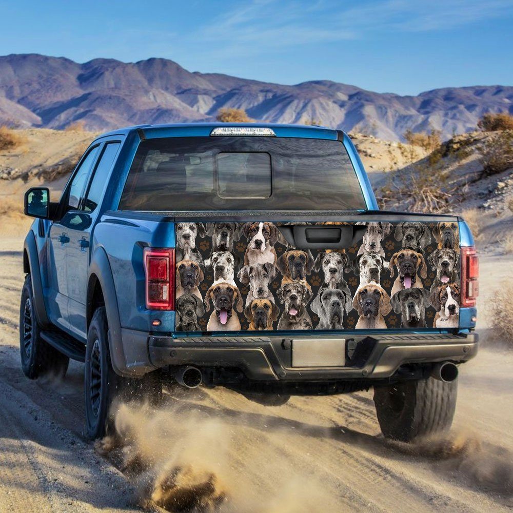 A Bunch Of Great Danes Truck Tailgate Decal MBH215TD