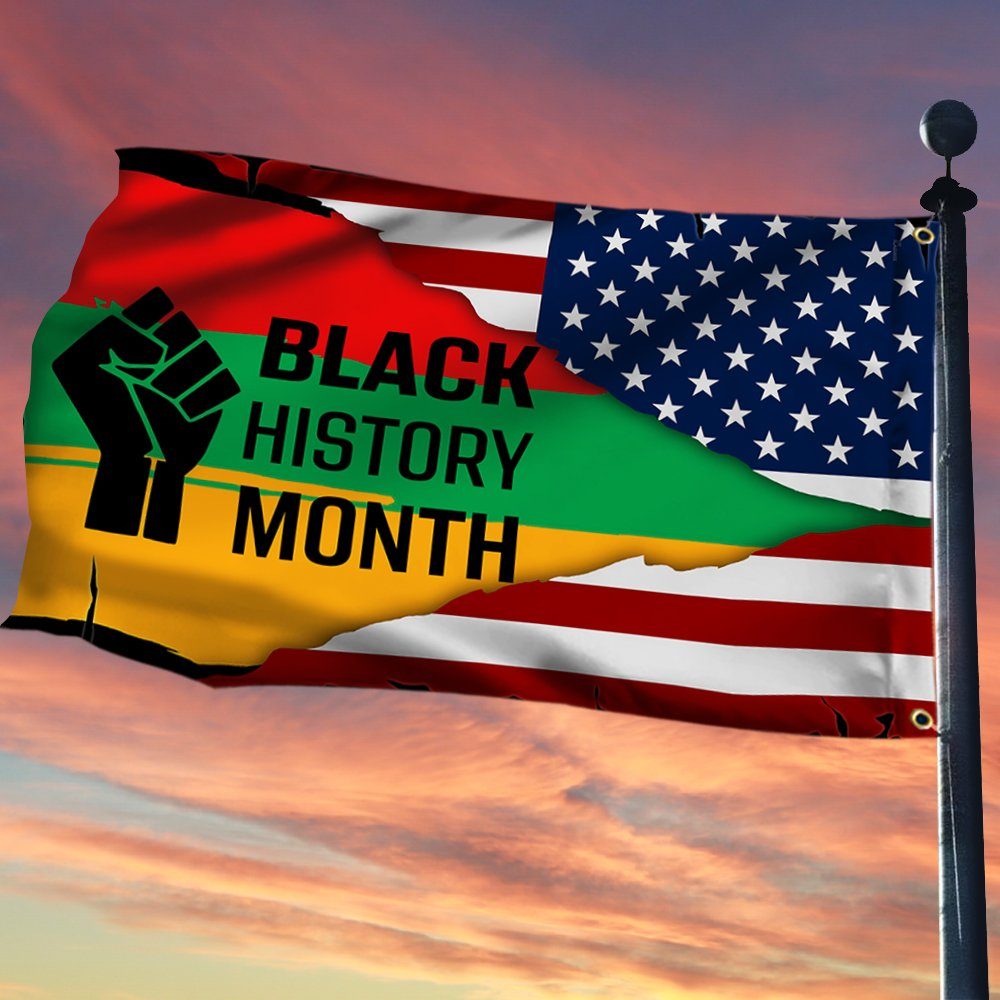 African American Grommet Flag Black History Month BNT523GF