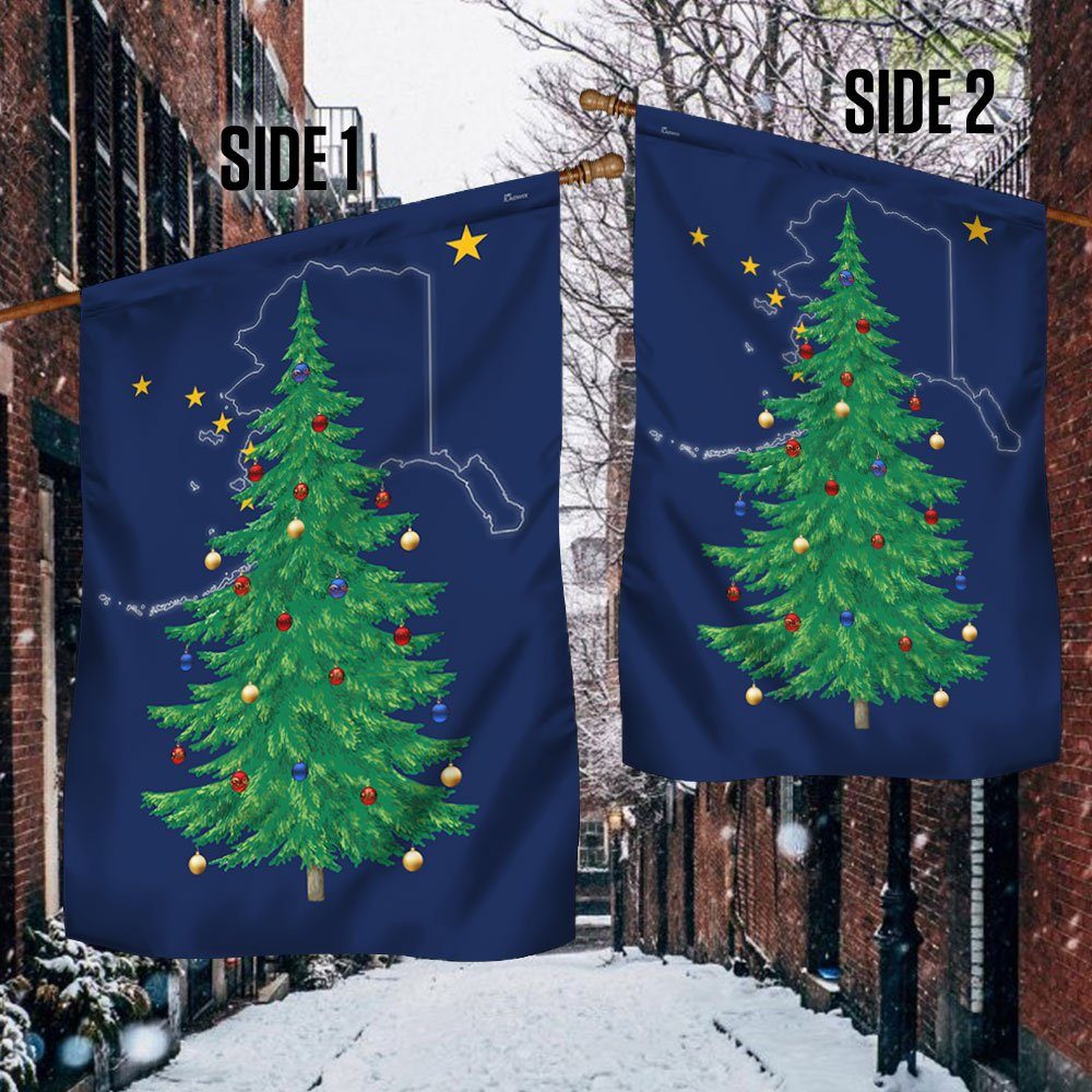 Alaska Christmas Flag Picea Sitchensis Tree LNT812F