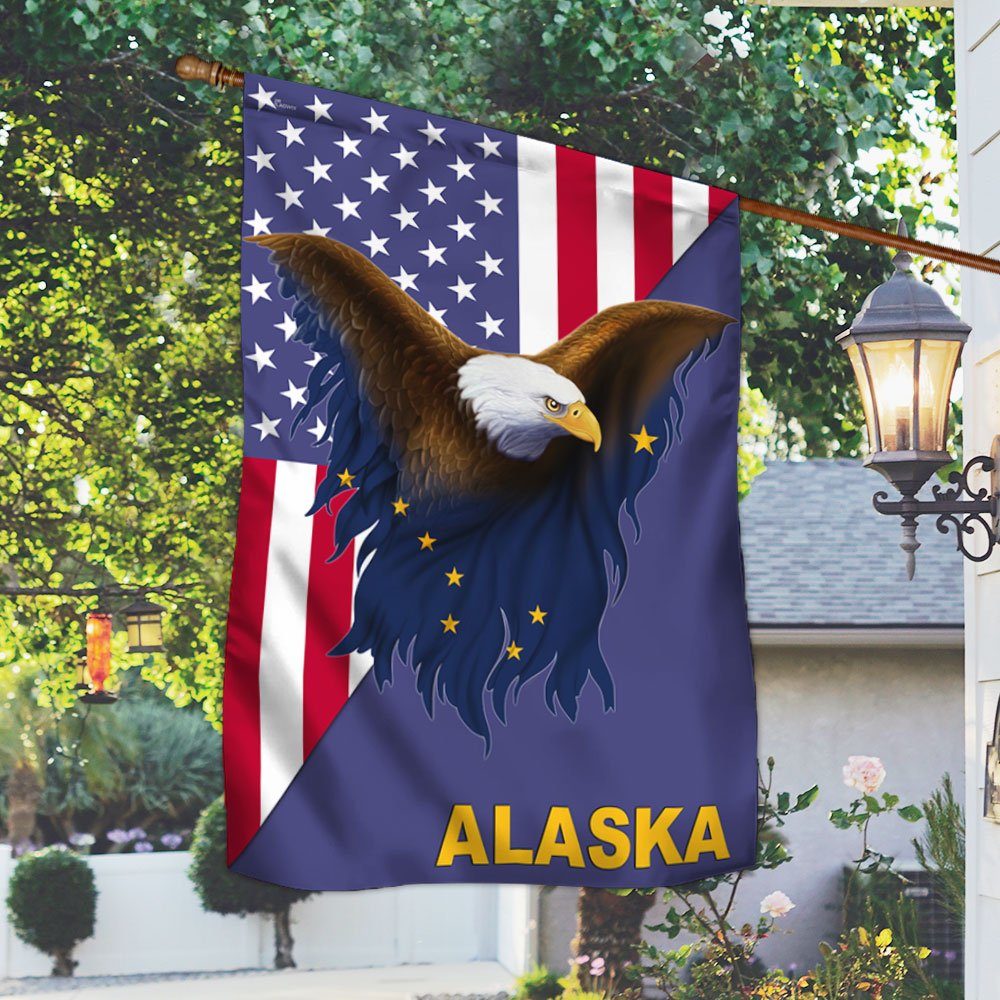 Alaska Flag American Eagle Alaska Flag TRL1748Fv1