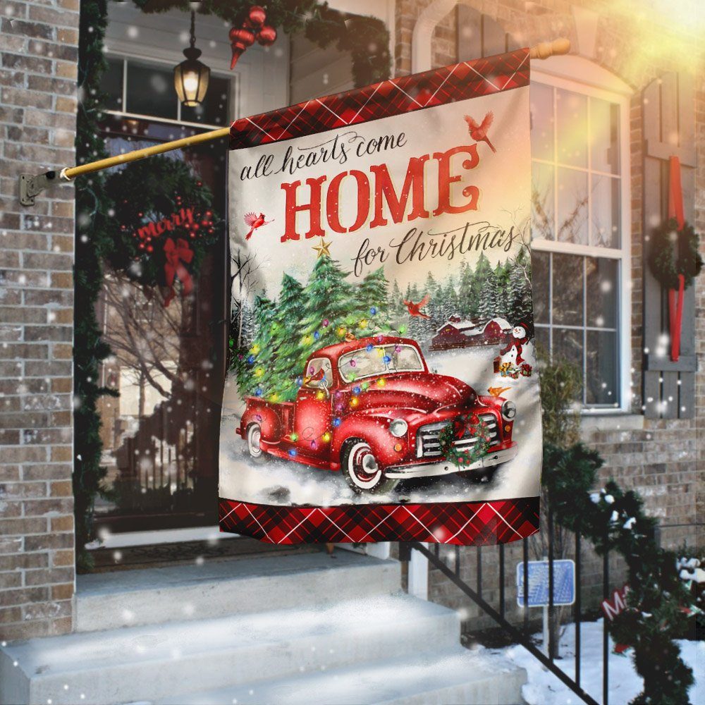 All Hearts Come Home For Christmas Flag