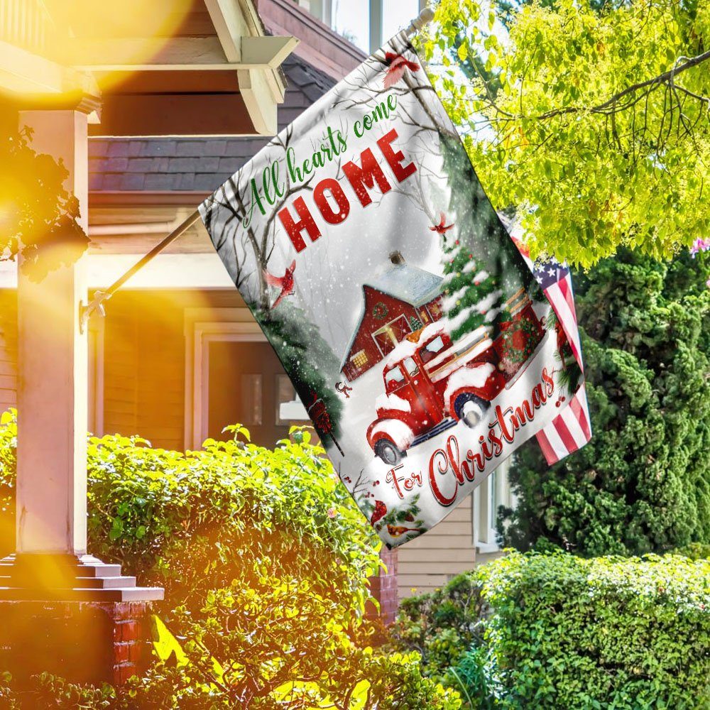 All Hearts Come Home For Christmas Flag