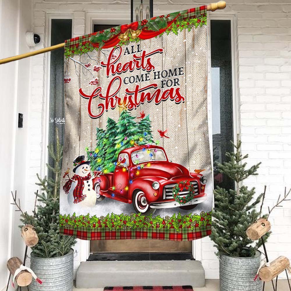 All Hearts Come Home For Christmas Flag BNN595F