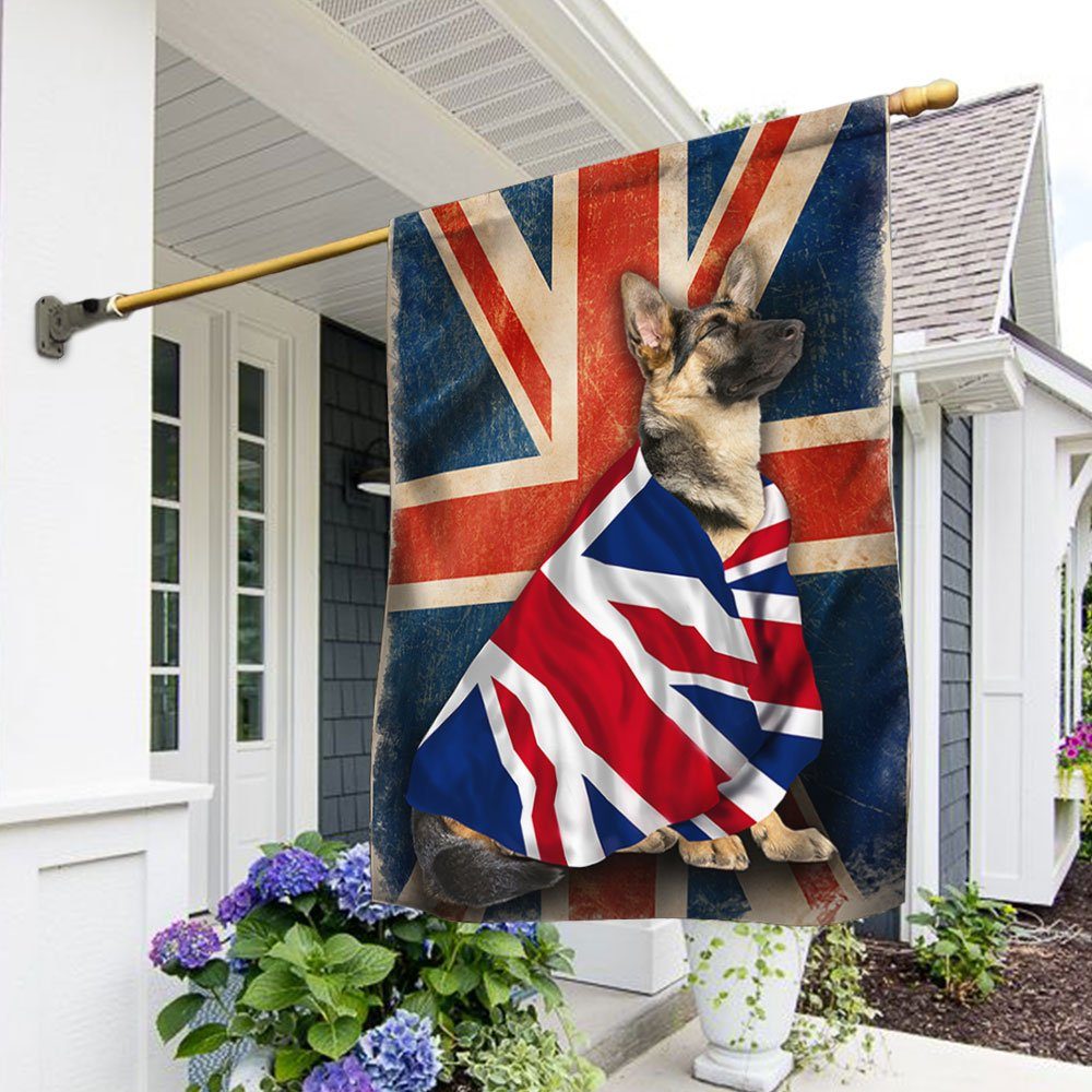 Alsatian Flag Patriotic Dog ANL08F