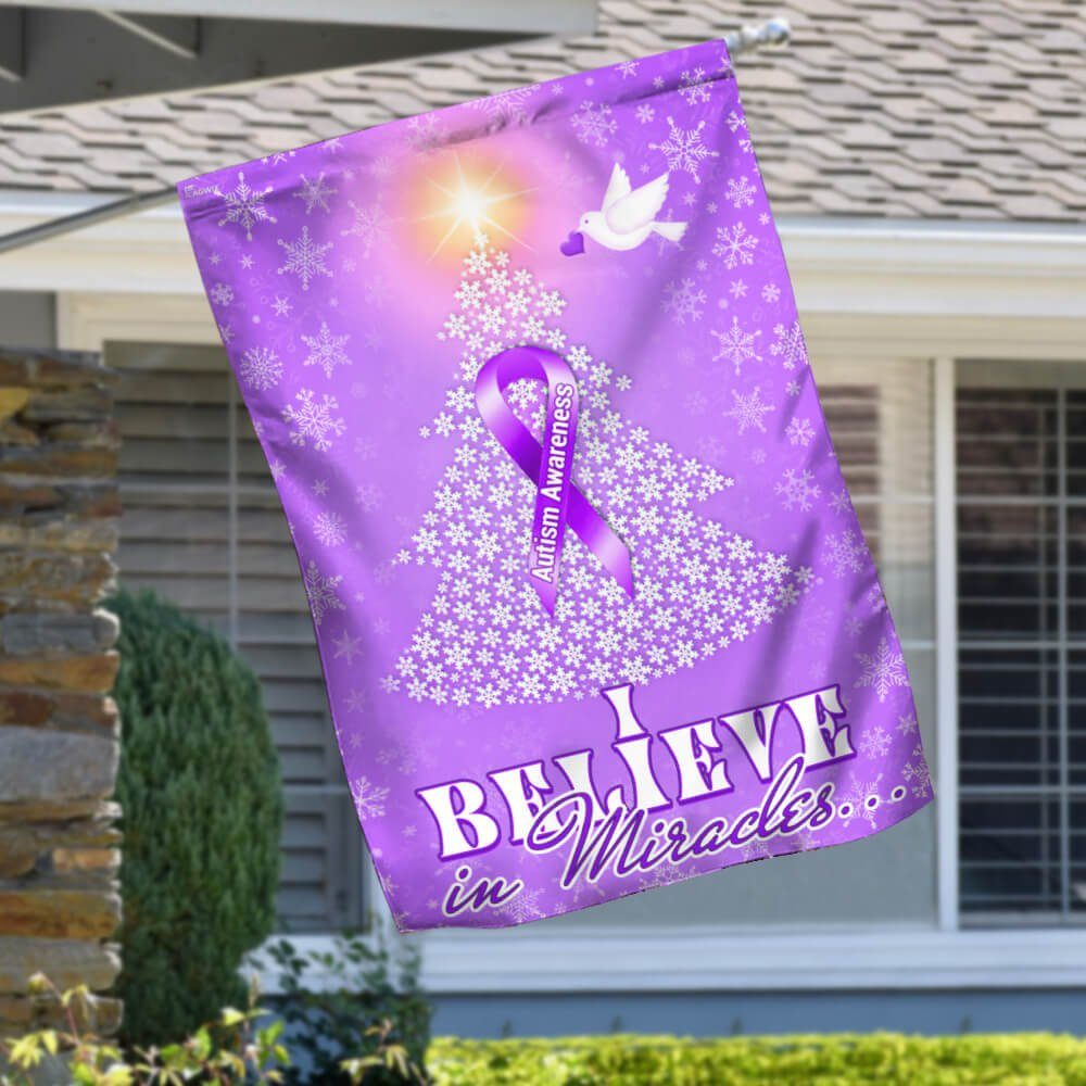 Alzheimer’s Disease Flag Believe In Miracles NTB341Fv1