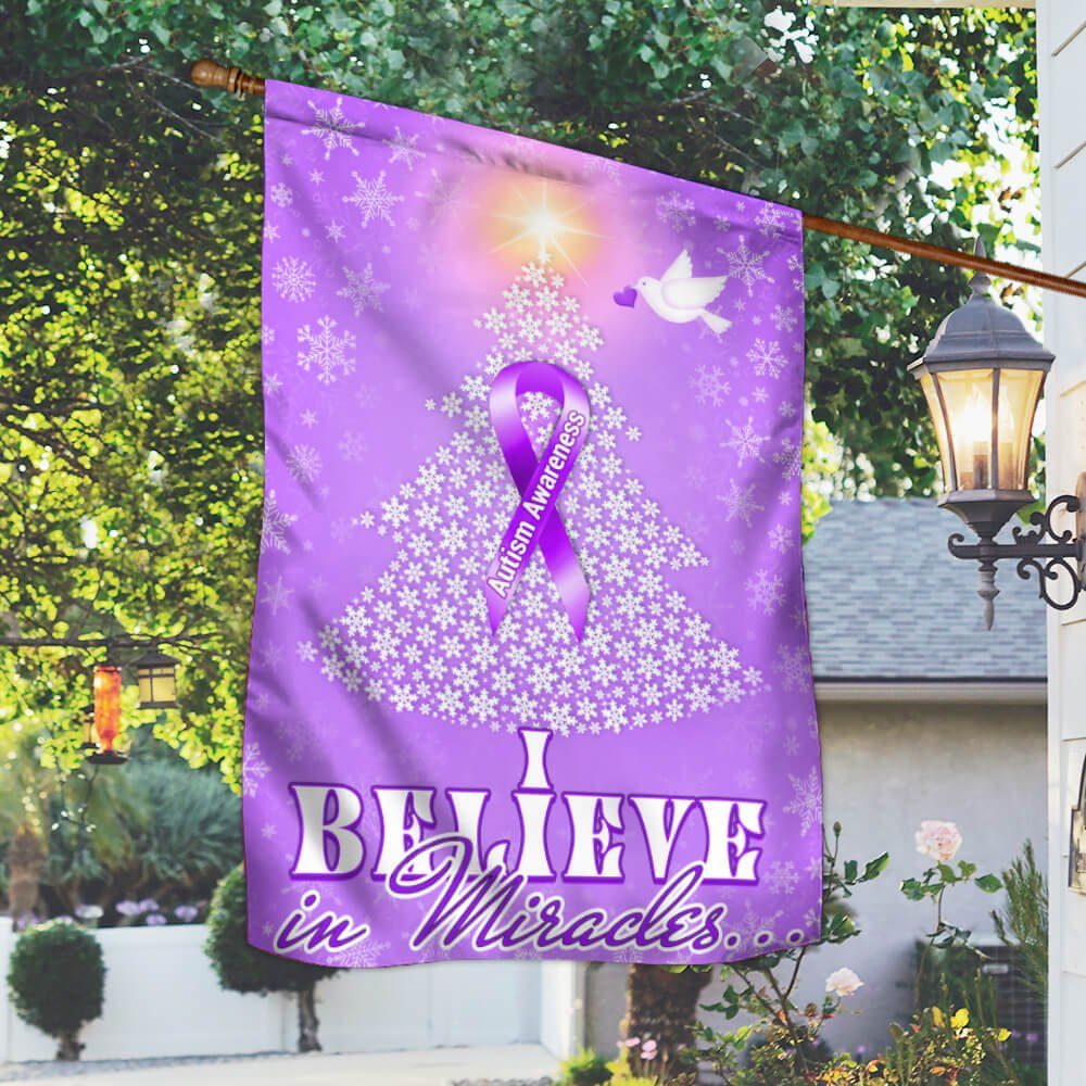 Alzheimer’s Disease Flag Believe In Miracles NTB341Fv1