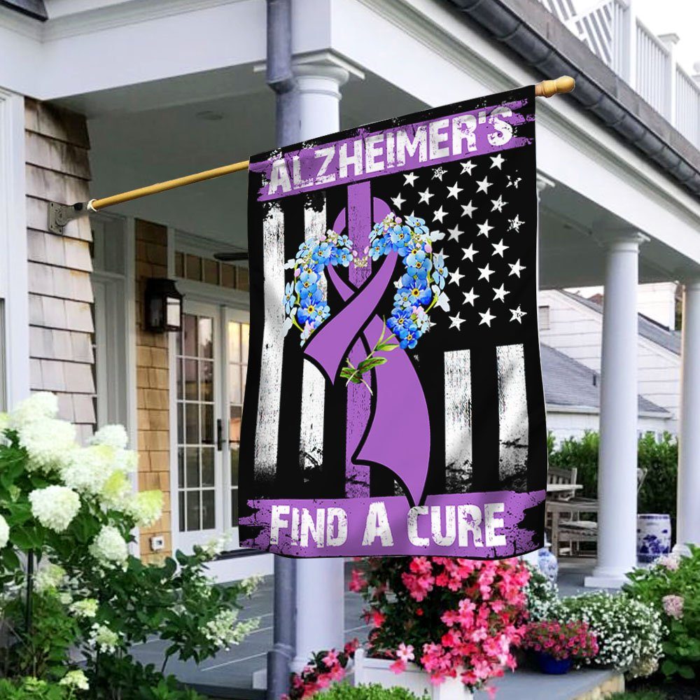 Alzheimer’s Flag Find A Cure LNT482F