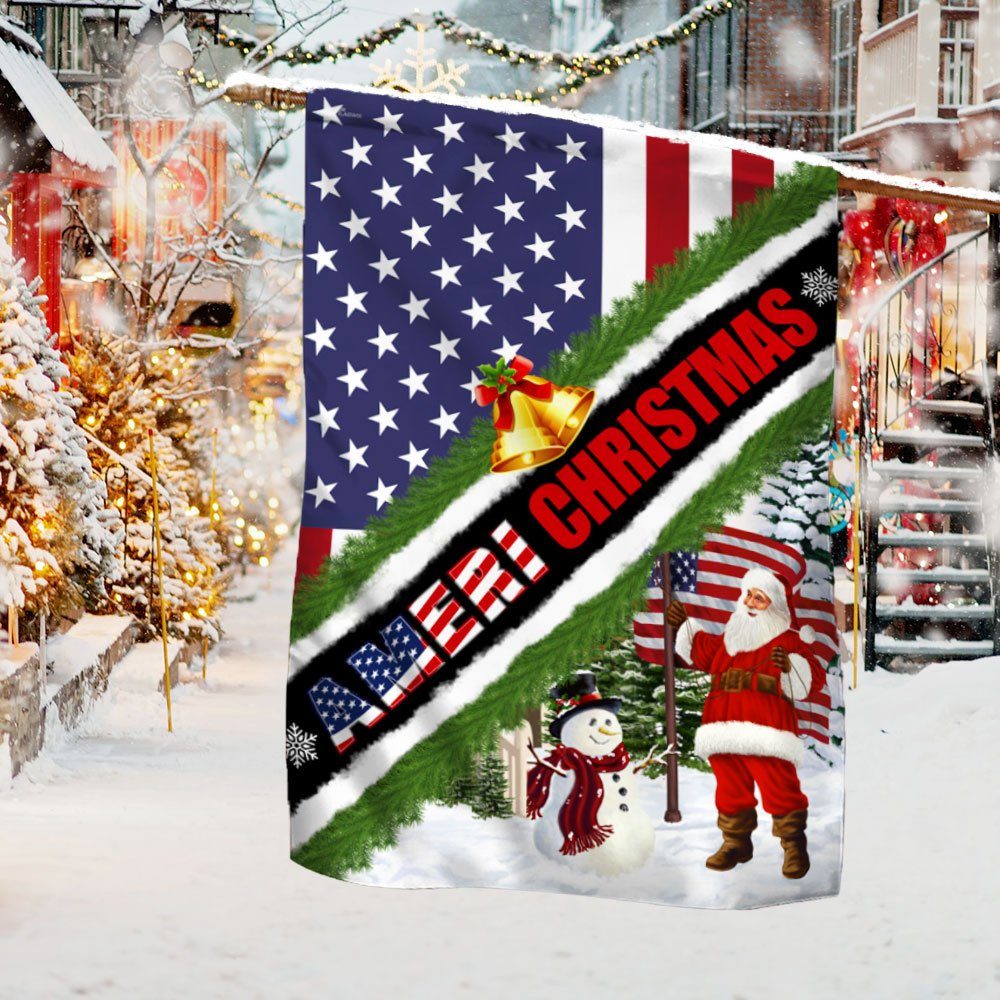 Ameri Christmas Santa Claus Flag DDH3059F