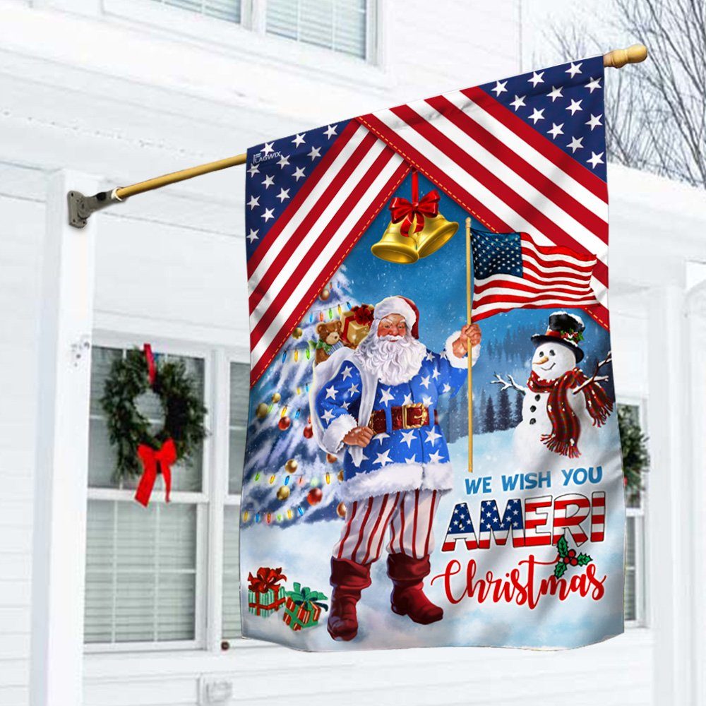 Ameri Christmas Santa Claus Flag THN3544F