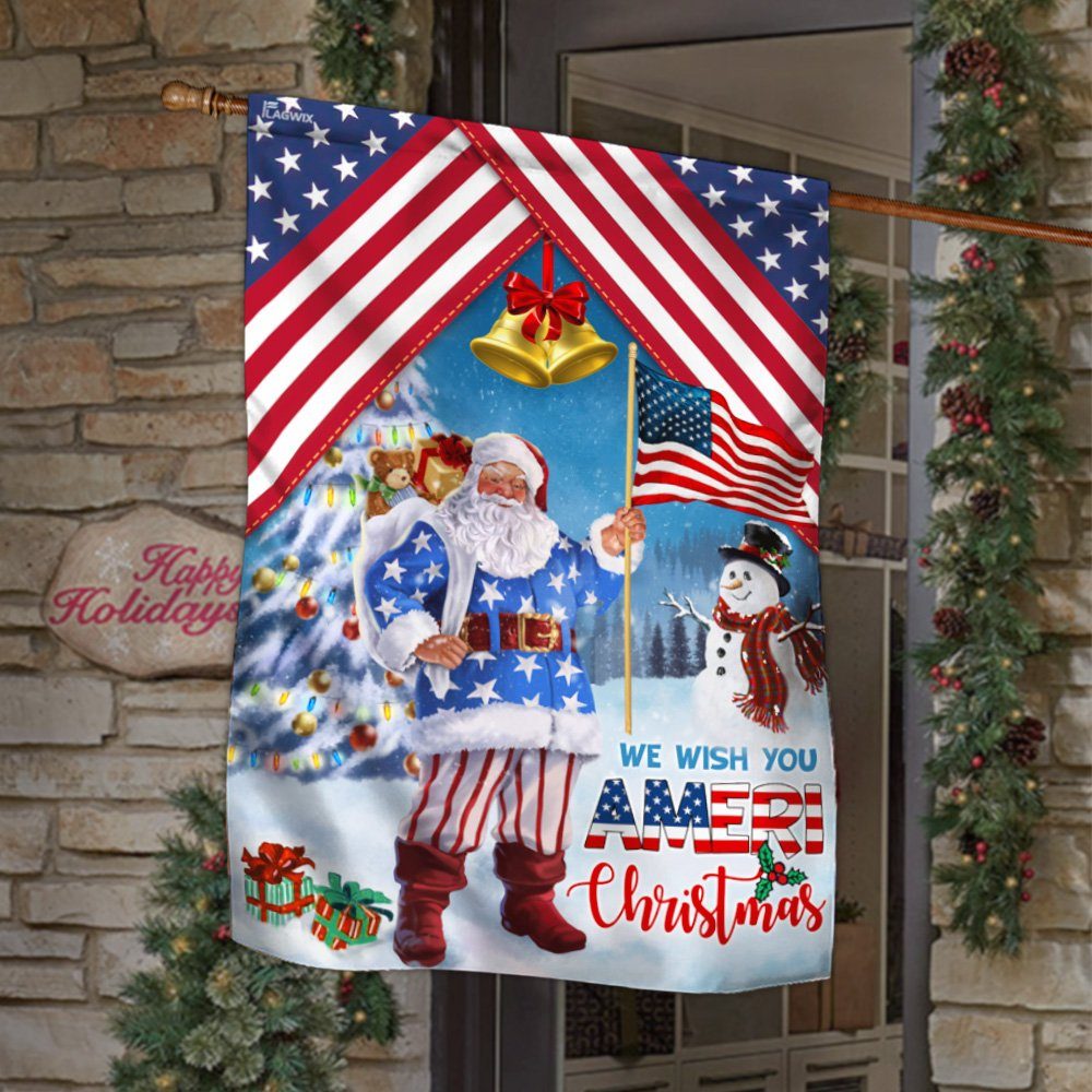 Ameri Christmas Santa Claus Flag THN3544F