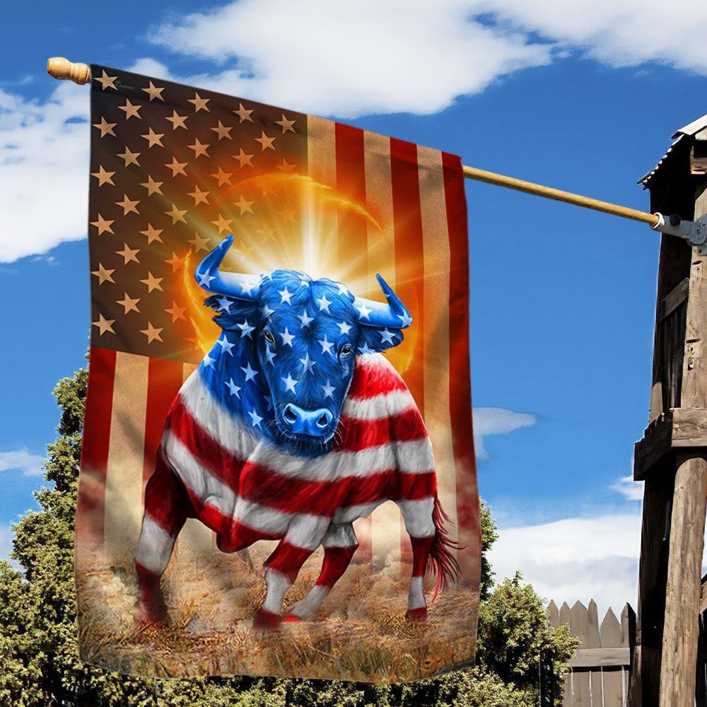 America Bull Rodeo Flag Light LNT522F