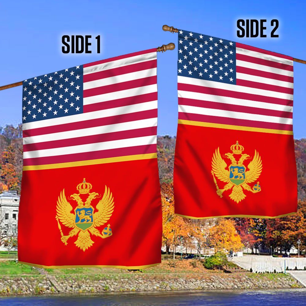 America Flag And Montenegro Flag LNT638F