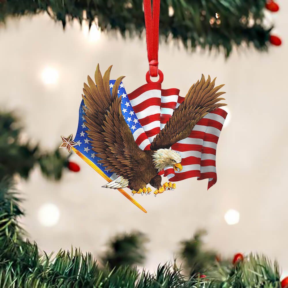 America Flag Custom – Shaped Ornament Star NNT135O