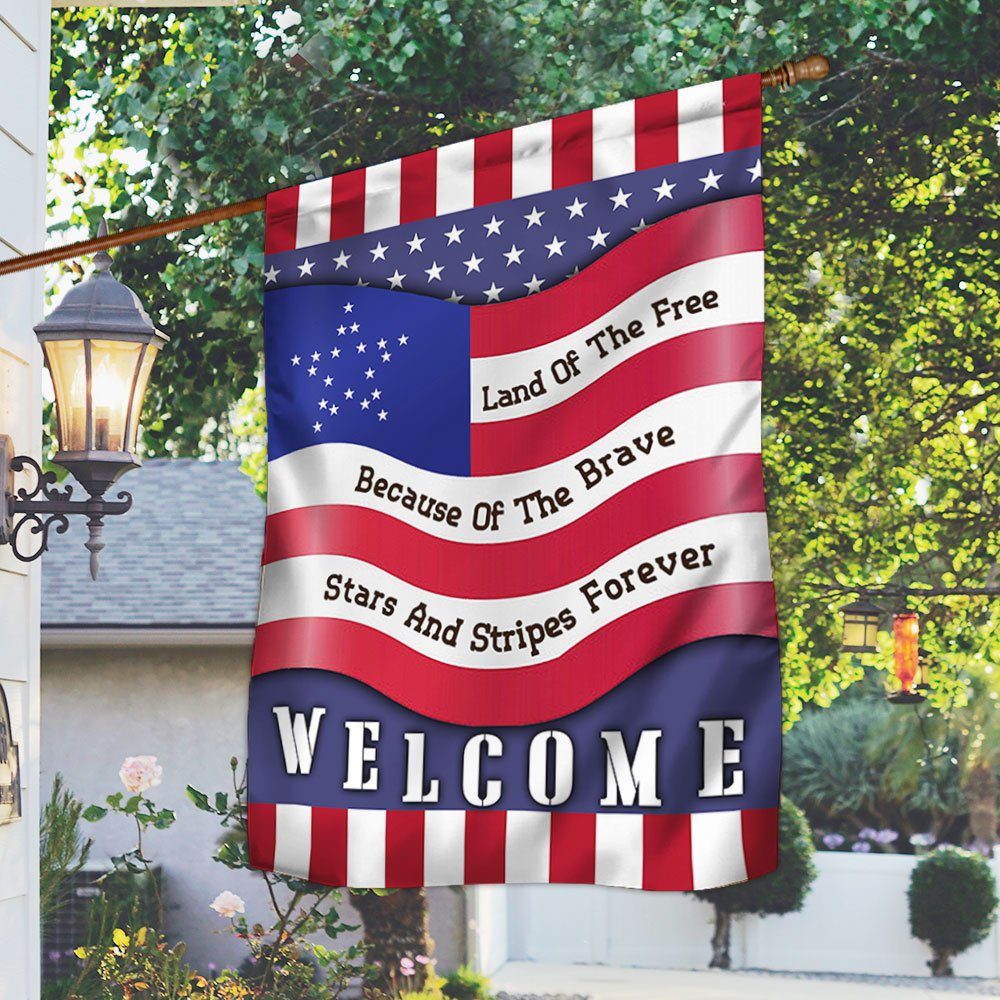 America Flag Happy July 4th Flag Welcome LNT279F