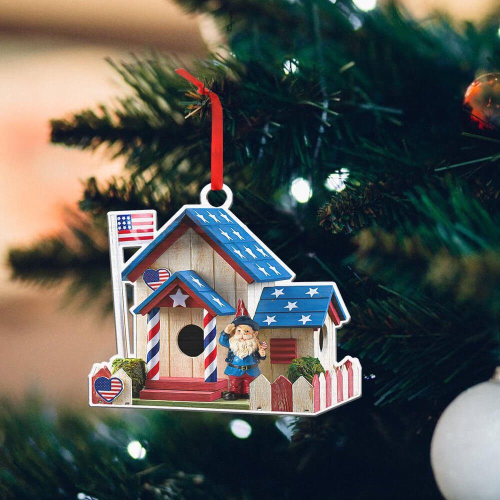 America House Custom – Shape Ornament Patriotic NTB305O