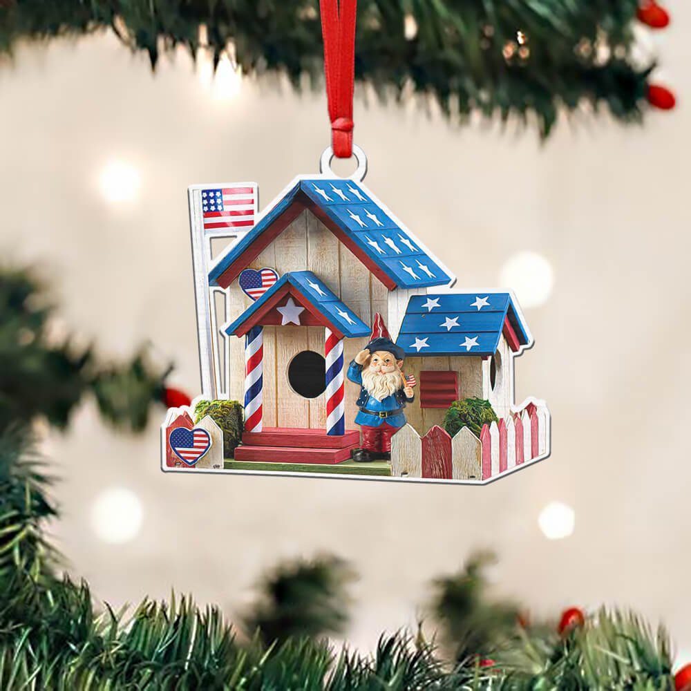 America House Custom – Shape Ornament Patriotic NTB305O