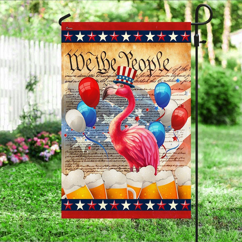 America July 4th Flag Flamingo LNT202F