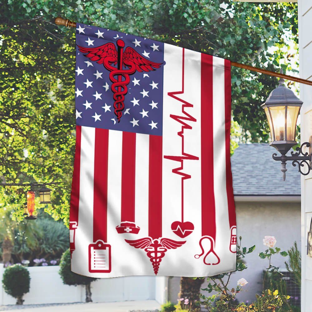 America Nurse Flag Angel LNT12F