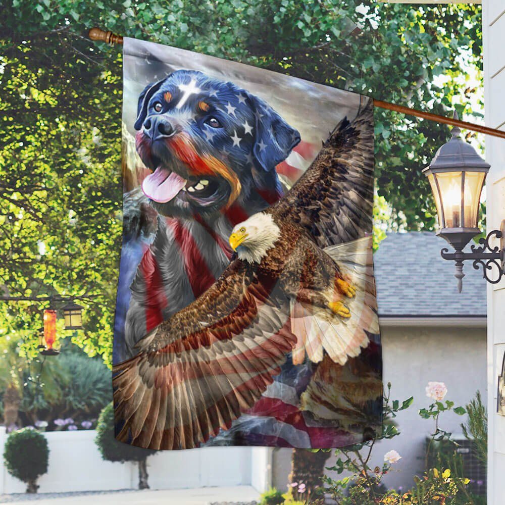 America Rottweiler Dog Flag Fly Wings LNT258F