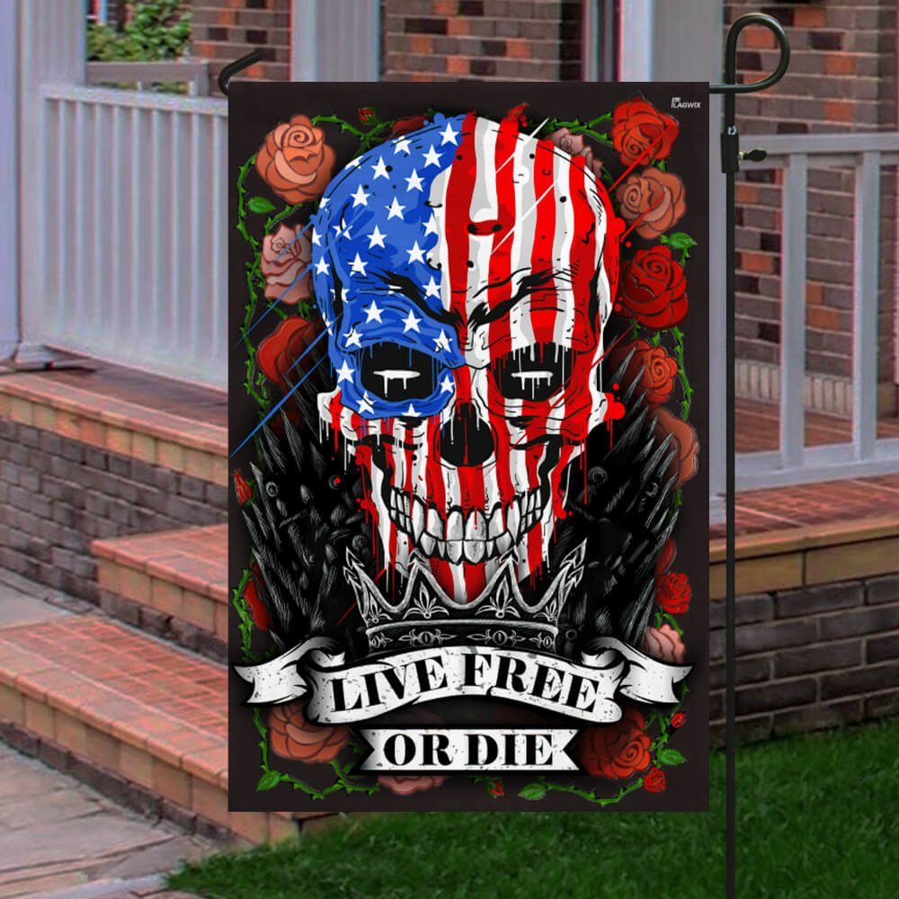 America Skull Flag Live Free Or Die NTB25F