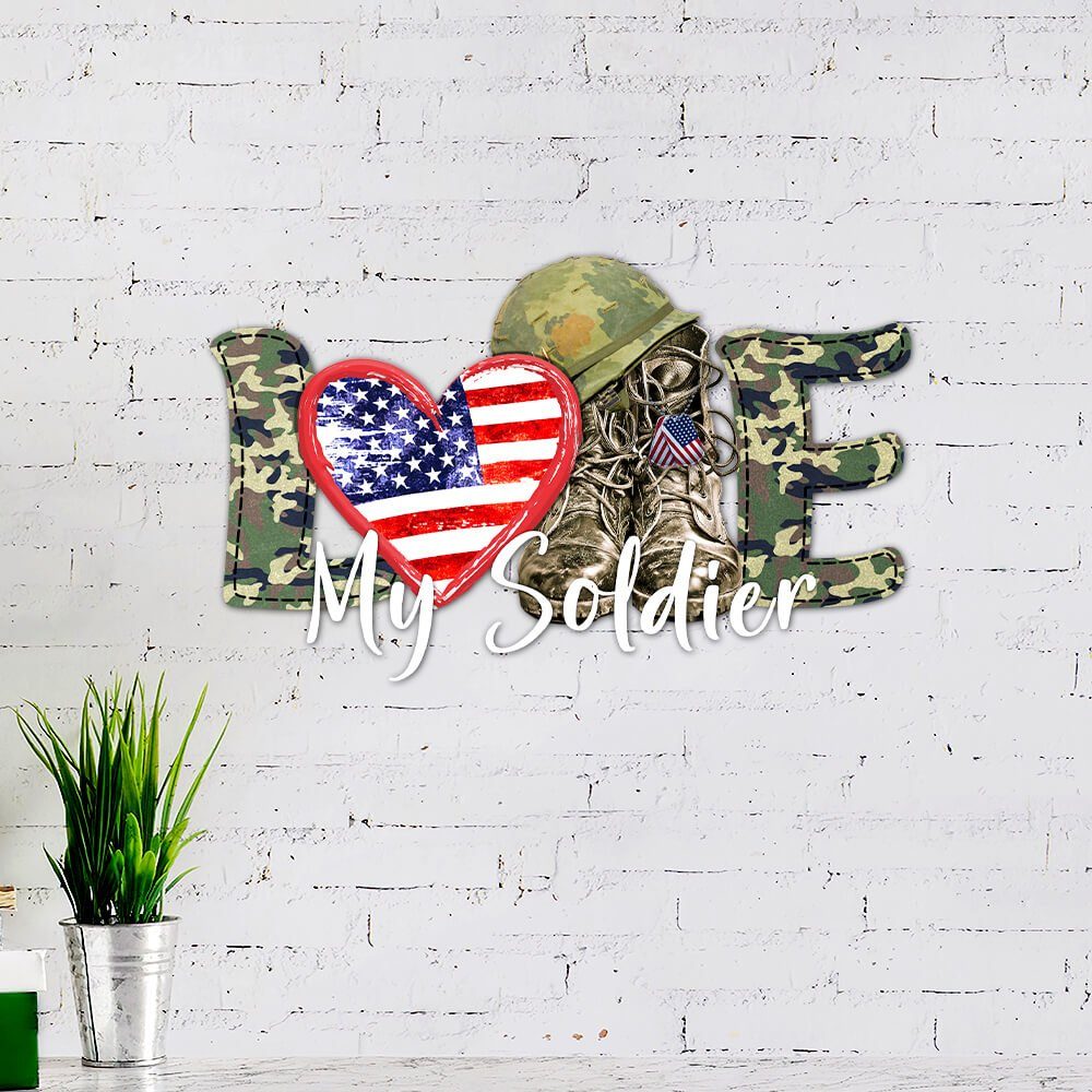 America Soldier Hanging Metal Sign Love NNT55MS