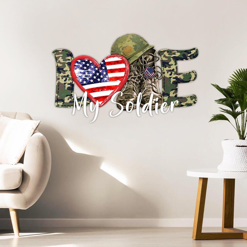 America Soldier Hanging Metal Sign Love NNT55MS