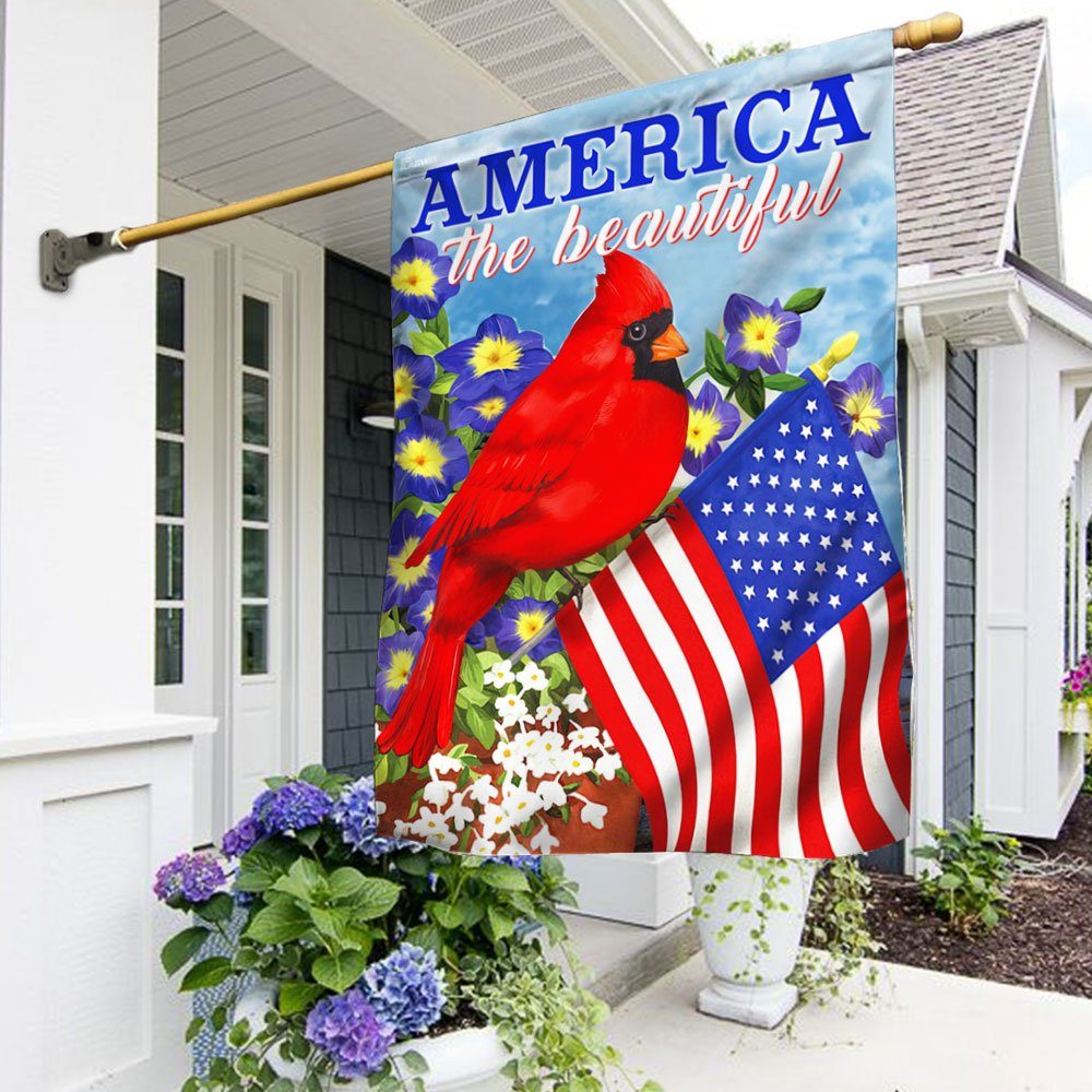 America The Beautiful Cardinal Flag TRN1421F