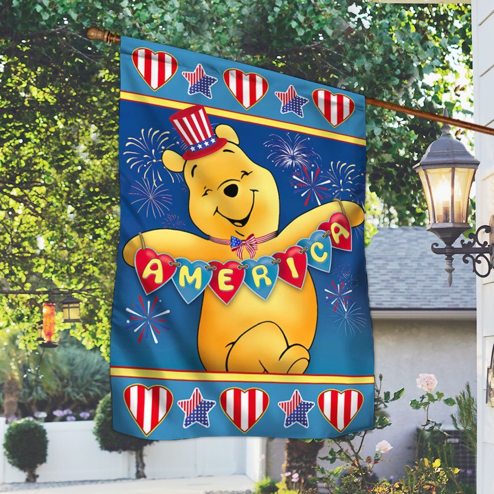 America Winnie the Pooh Flag America Happy Month LNT195F