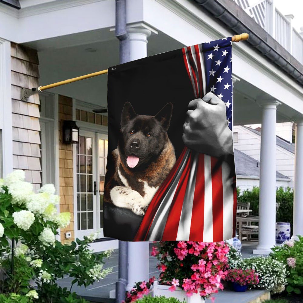 American Akita U.S. Flag TRL772Fv30