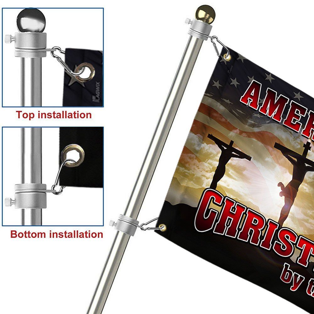 American By Birth Christian By The Grace Of God Grommet Flag MLH1962GF