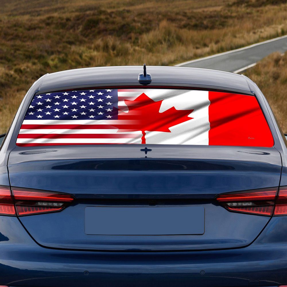 American Canadian Rear Window Decal TRN1369CD