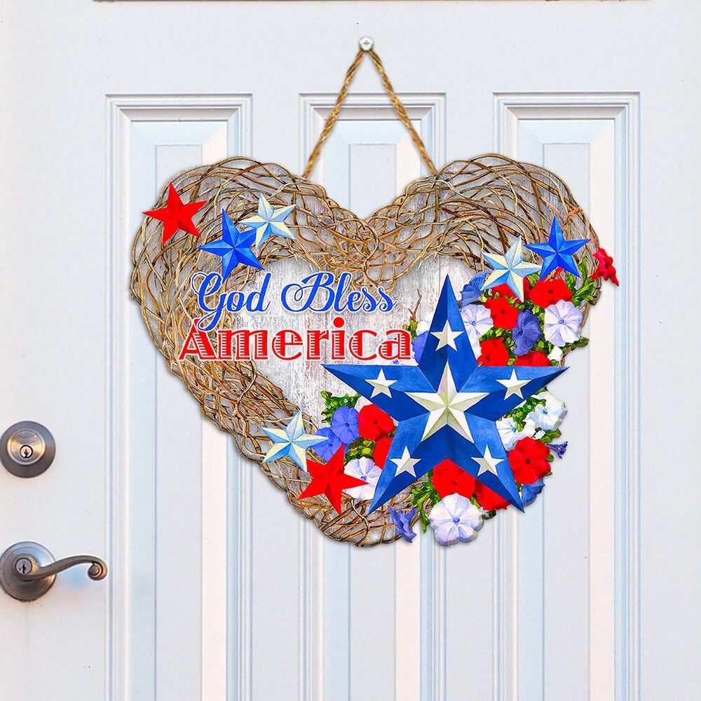 American Custom Wooden Sign Bless NNT170WD