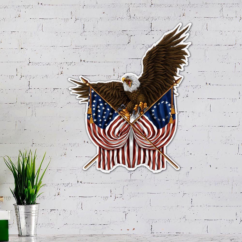 American Eagle Metal Sign Proud American BNN206MS