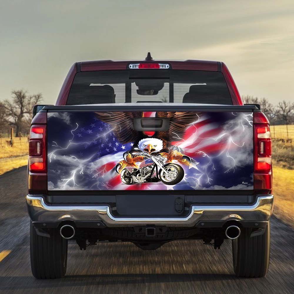 American Eagle Motorcycle Truck Tailgate Decal Sticker Wrap