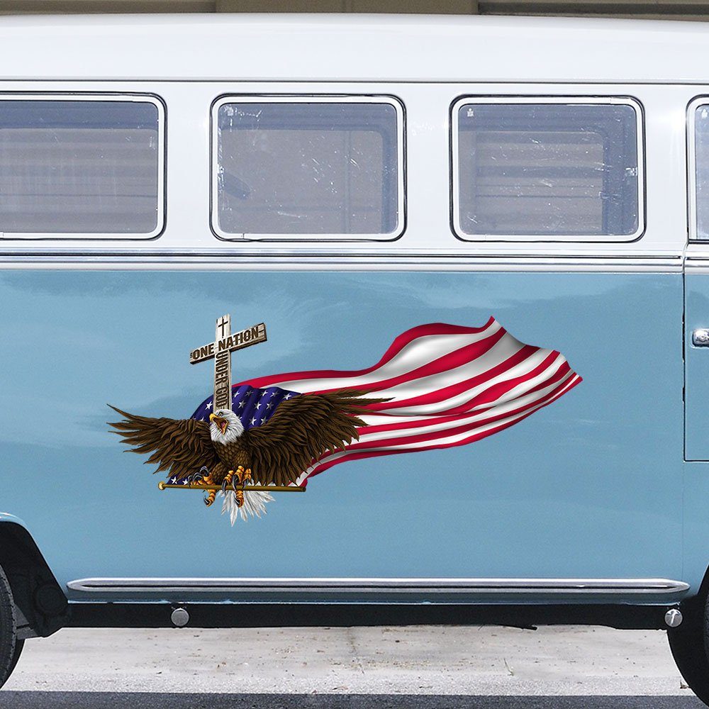 American Eagle Vehicle Wrap One Nation Under God BNN135VWv2