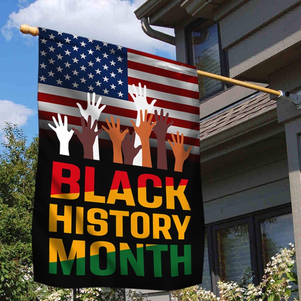 American Flag Black History Month BNT515F