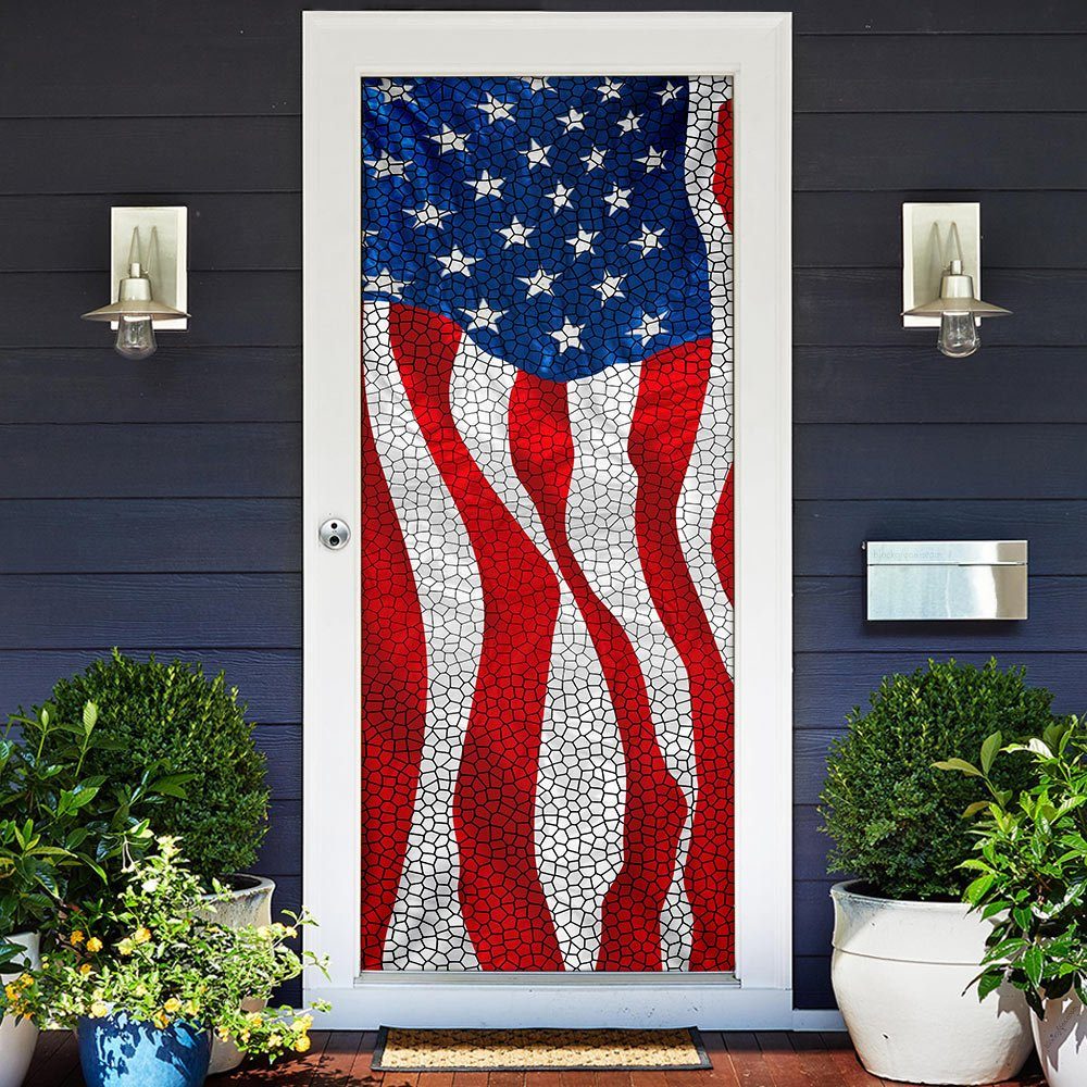 American Flag Door Cover TTN489D