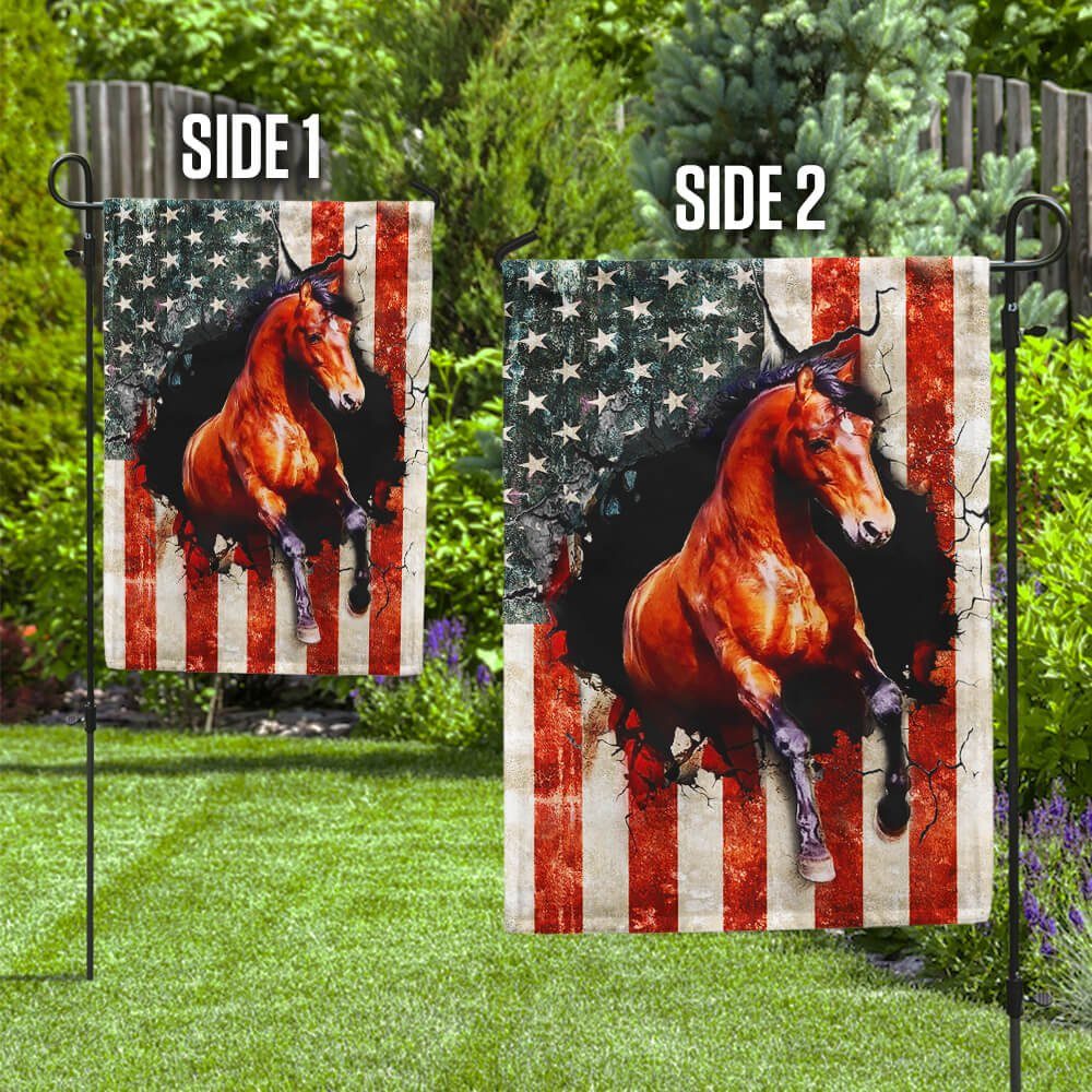 American Flag Horse Flag