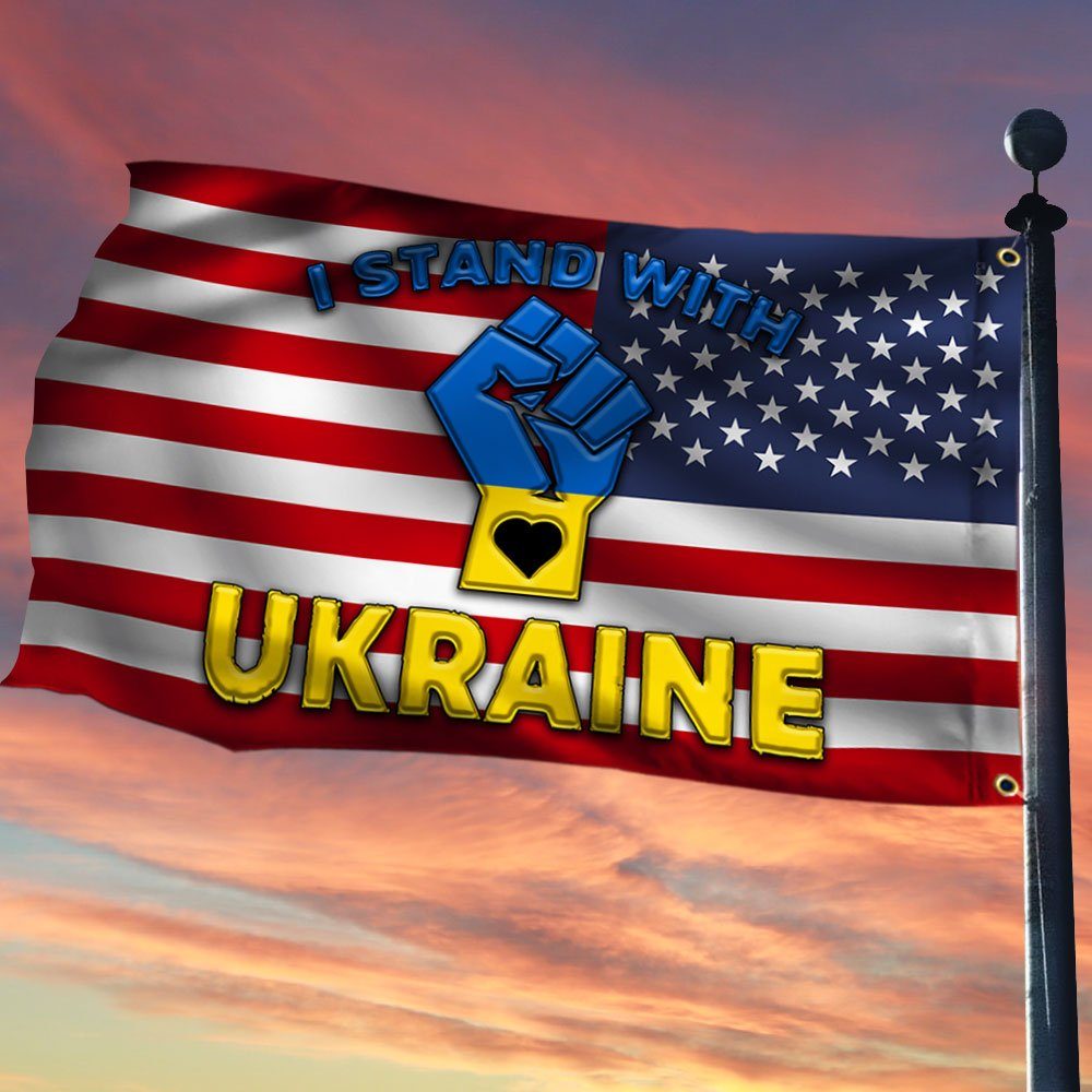 American Grommet Flag I Stand With Ukraine BNL525GF