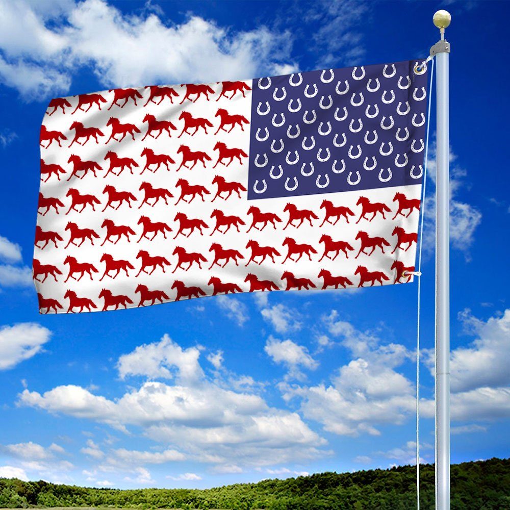 American Horse Grommet Flag MLN77GF