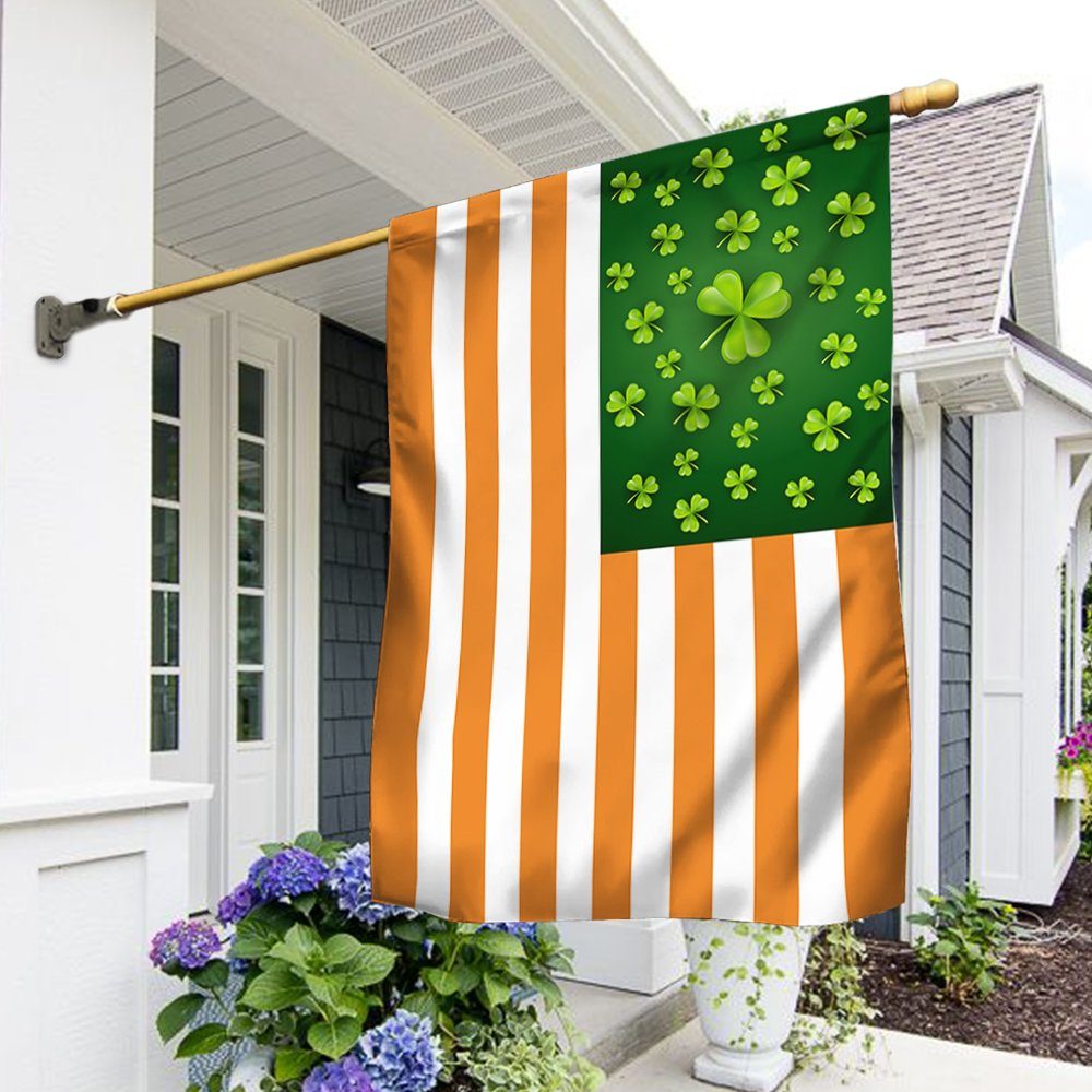 American Irish Flag Irish Shamrock American Flag TRV1721F