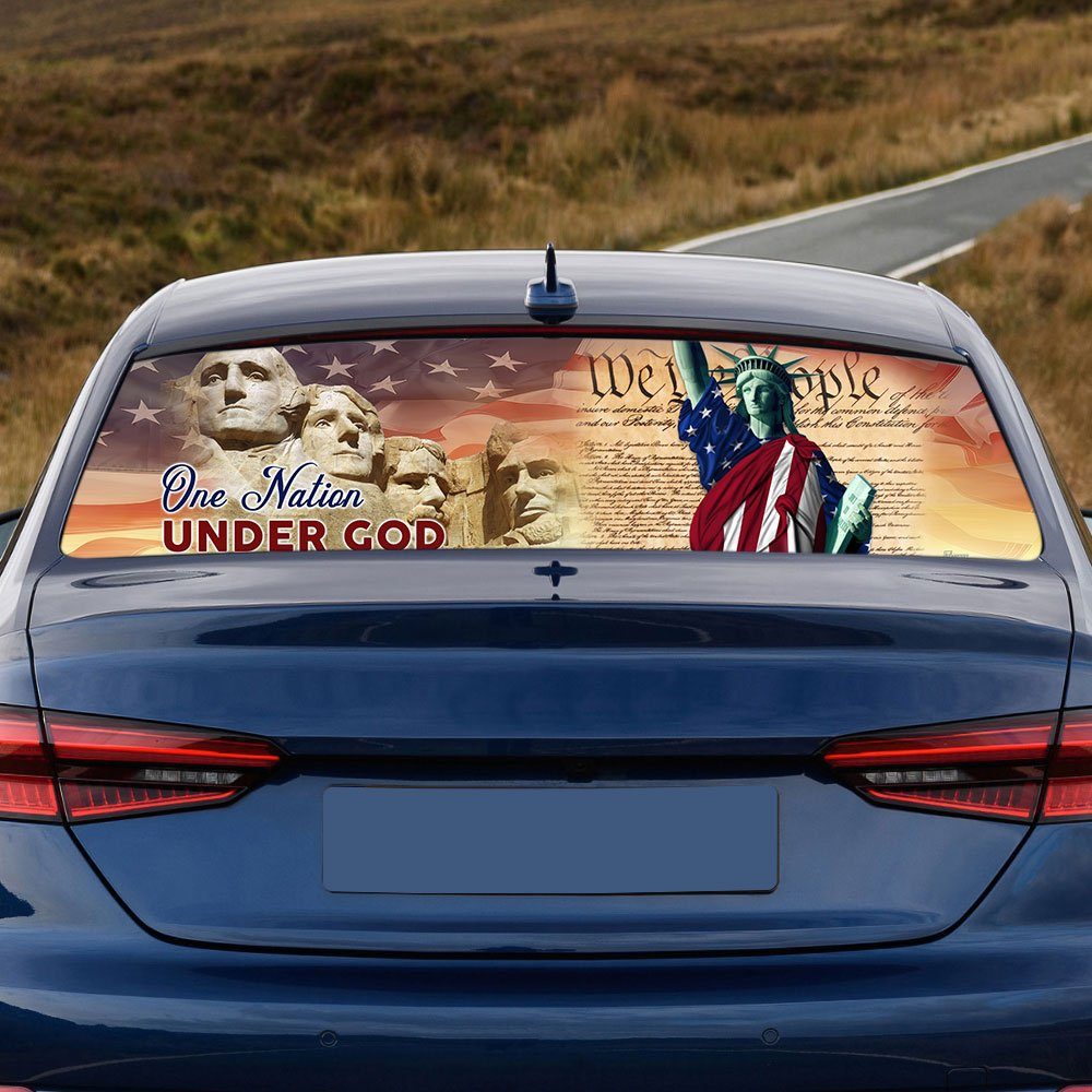 American Rear Window Decal One Nation Under God DDH2632CD