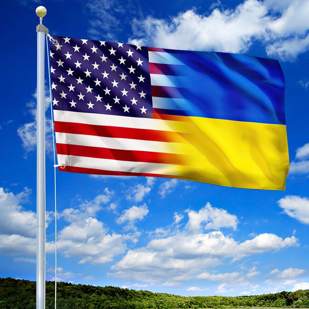 American Ukrainian Grommet Flag DBD3332GFv1